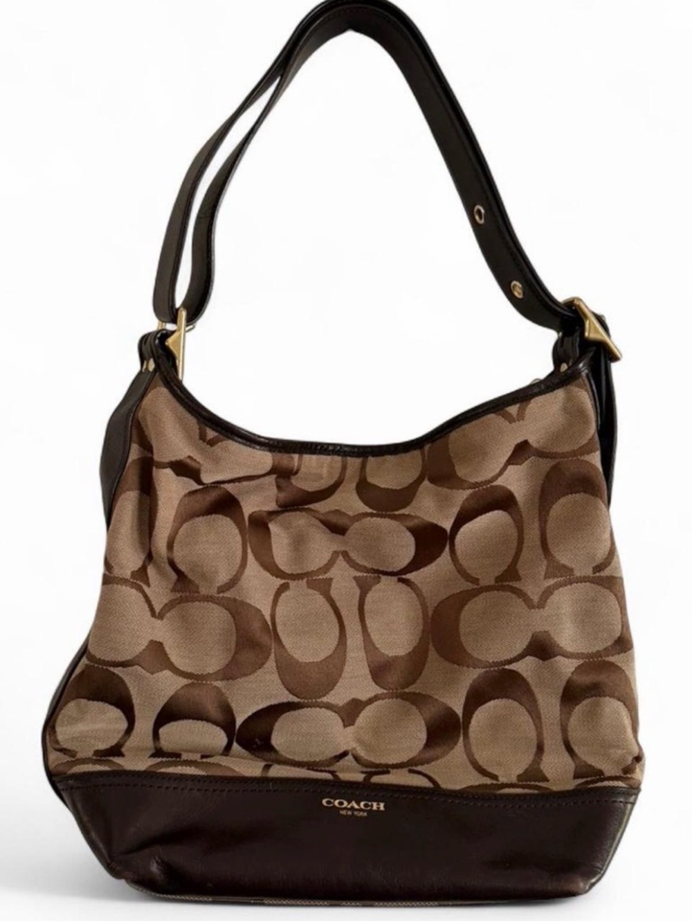 Vintage Y2K Coach Signature Canvas Shoulder Bag